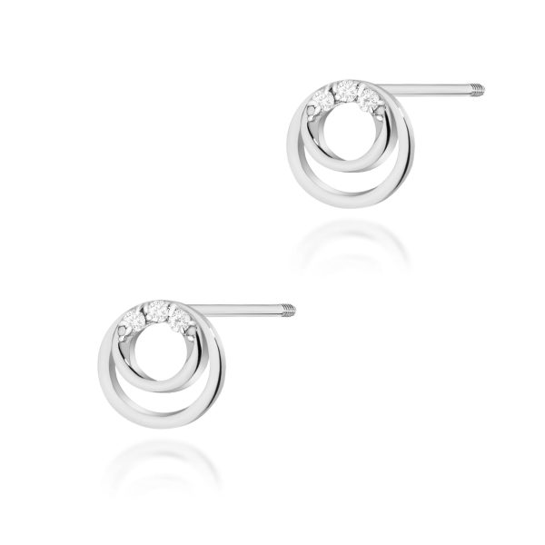 Kolczyki z diamentami 0,18 ct K0078 – białe złoto próby 585 – widok produktu 1