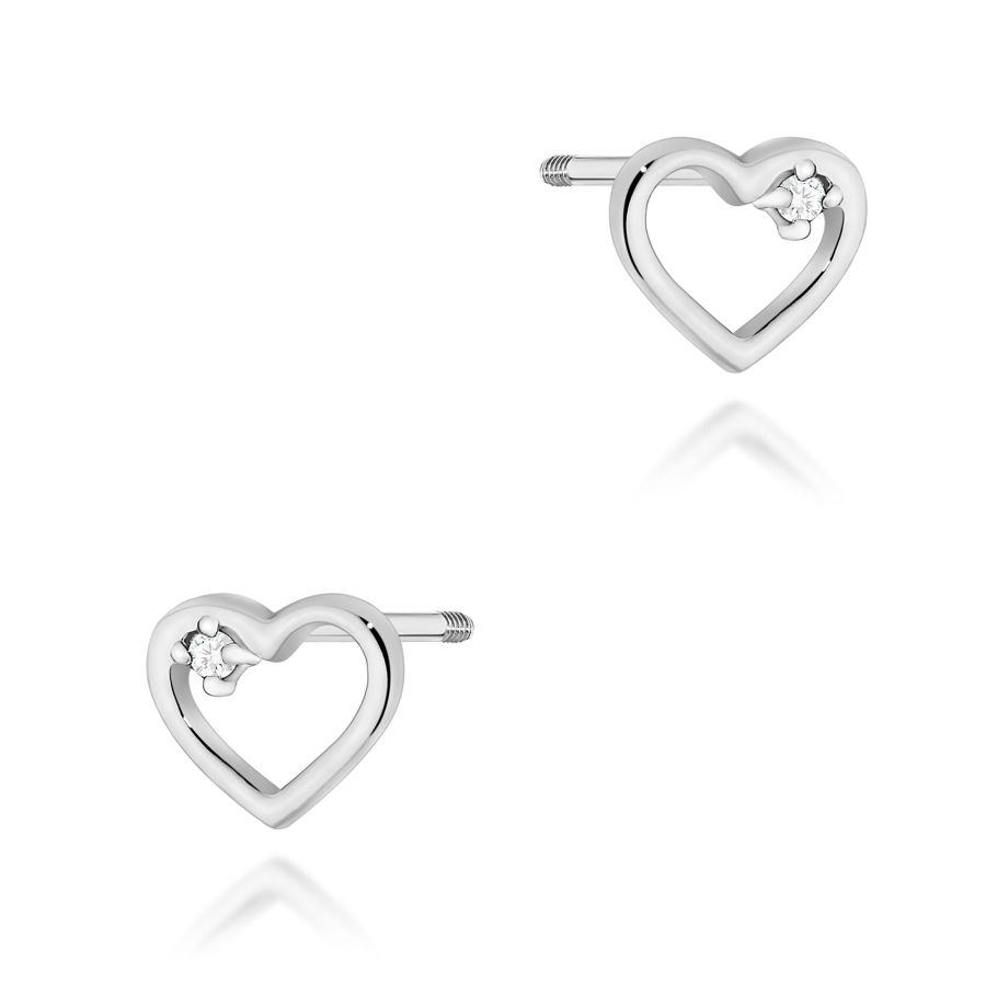 Kolczyki z diamentami 0,18 ct K0079 – białe złoto próby 585 – widok produktu 1
