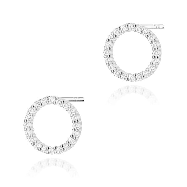 Kolczyki z diamentami 0,20 ct K0089 – białe złoto próby 585 – widok produktu 1