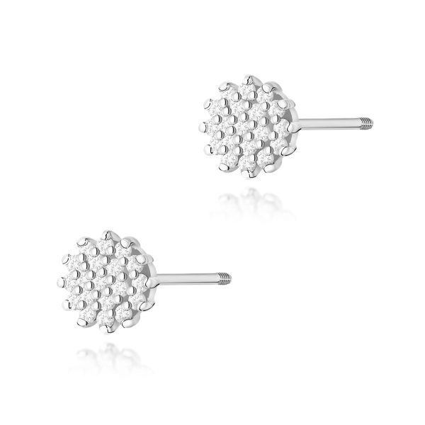 Kolczyki z diamentami 0,19 ct K0401 – białe złoto próby 585 – widok produktu 1