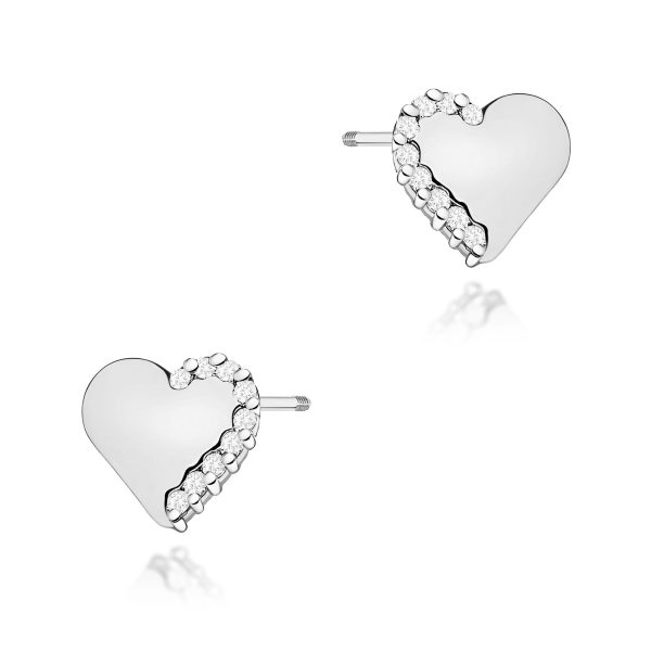 Kolczyki z diamentami 0,10 ct K0505 – białe złoto próby 585 – widok produktu 1