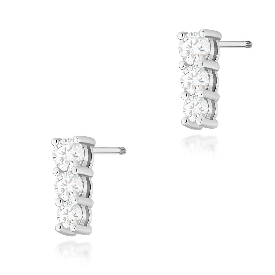 Kolczyki z diamentami 0,82 ct K0511 – białe złoto próby 585 – widok produktu 1