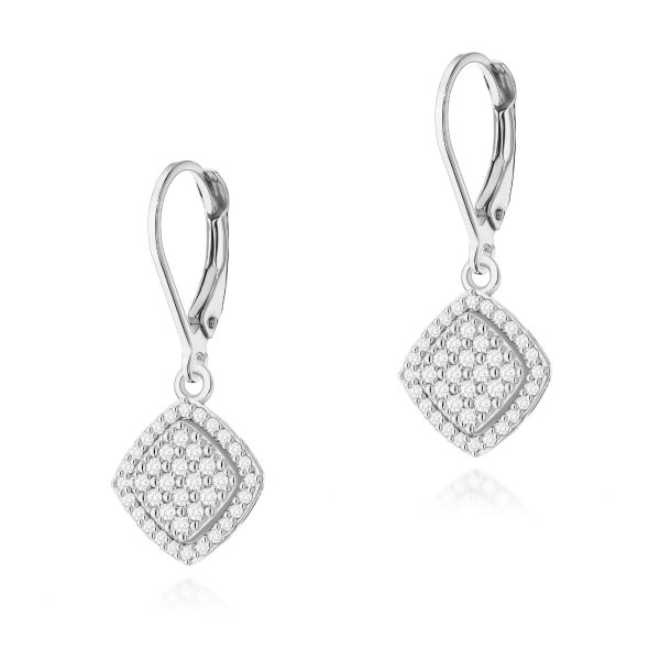 Kolczyki z diamentami 0,40 ct K0568 – białe złoto próby 585 – widok produktu 1