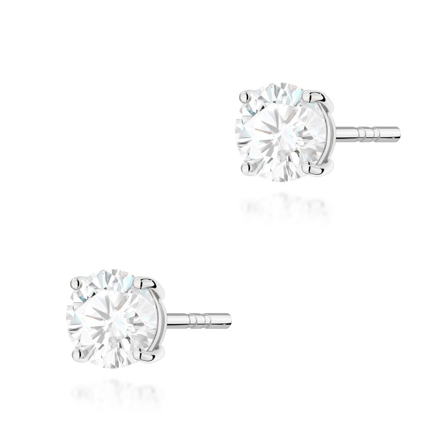 Kolczyki z diamentem 2 x 0,70 ct K0583 – białe złoto próby 585 – widok produktu 1