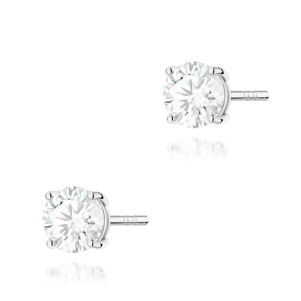 Kolczyki z diamentem 2 x 1,00 ct K0583 – białe złoto próby 585 – widok produktu 1