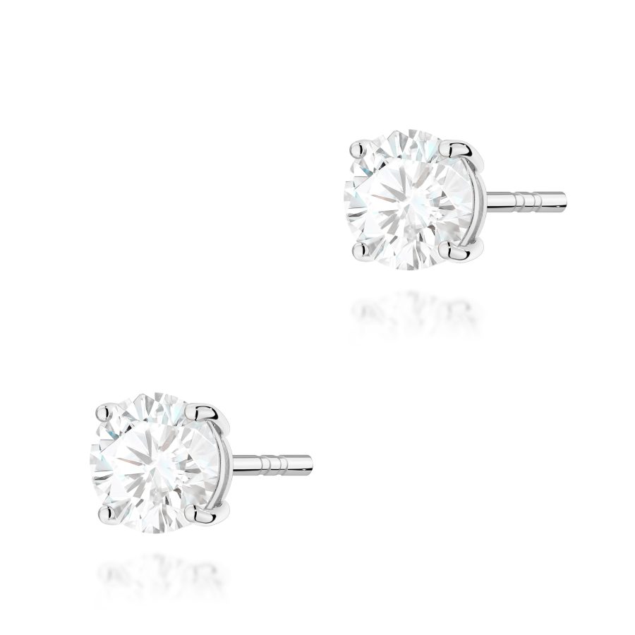 Kolczyki z diamentem 2 x 1,00 ct K0583 – białe złoto próby 585 – widok produktu 1