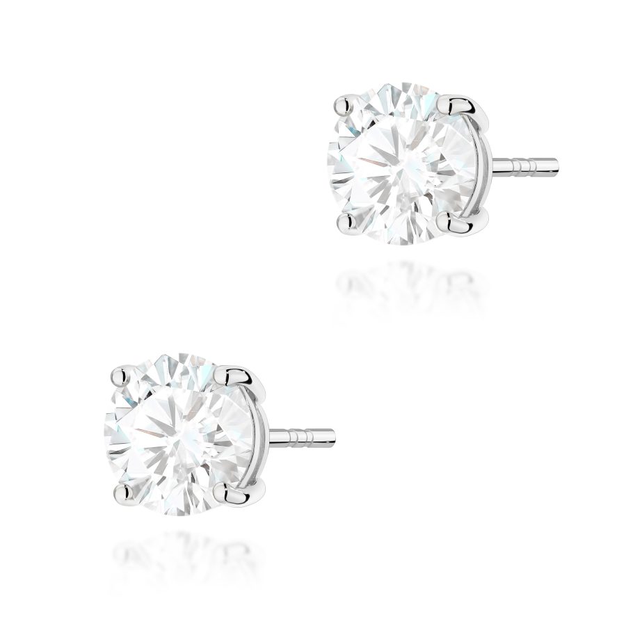 Kolczyki z diamentem 2 x 2,00 ct K0583 – białe złoto próby 585 – widok produktu 1