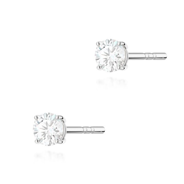 Kolczyki z diamentem 2 x 0,15 ct K0583 – białe złoto próby 585 – widok produktu 1