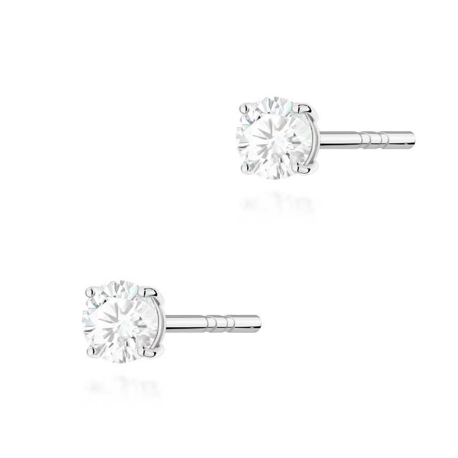 Kolczyki z diamentem 2 x 0,15 ct K0583 – białe złoto próby 585 – widok produktu 1
