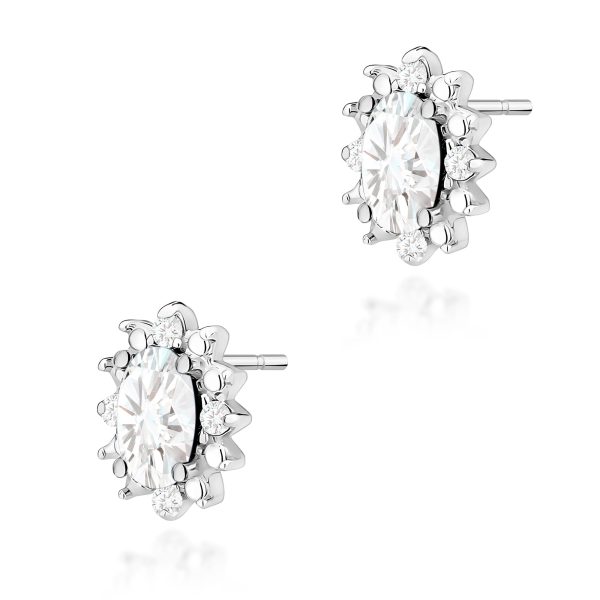 Kolczyki z kamieniem diament laboratoryjny 0,54 ct K0513 – białe złoto próby 585 – widok produktu 1