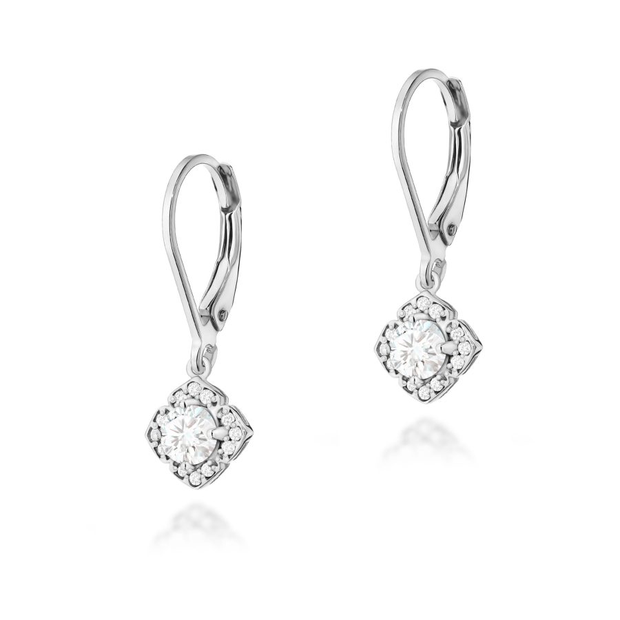 Kolczyki z kamieniem diament laboratoryjny 0,62 ct K0571 – białe złoto próby 585 – widok produktu 1