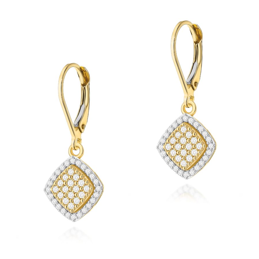 Kolczyki z diamentami 0,40 ct K0568 – żółte złoto próby 585 – widok produktu 1