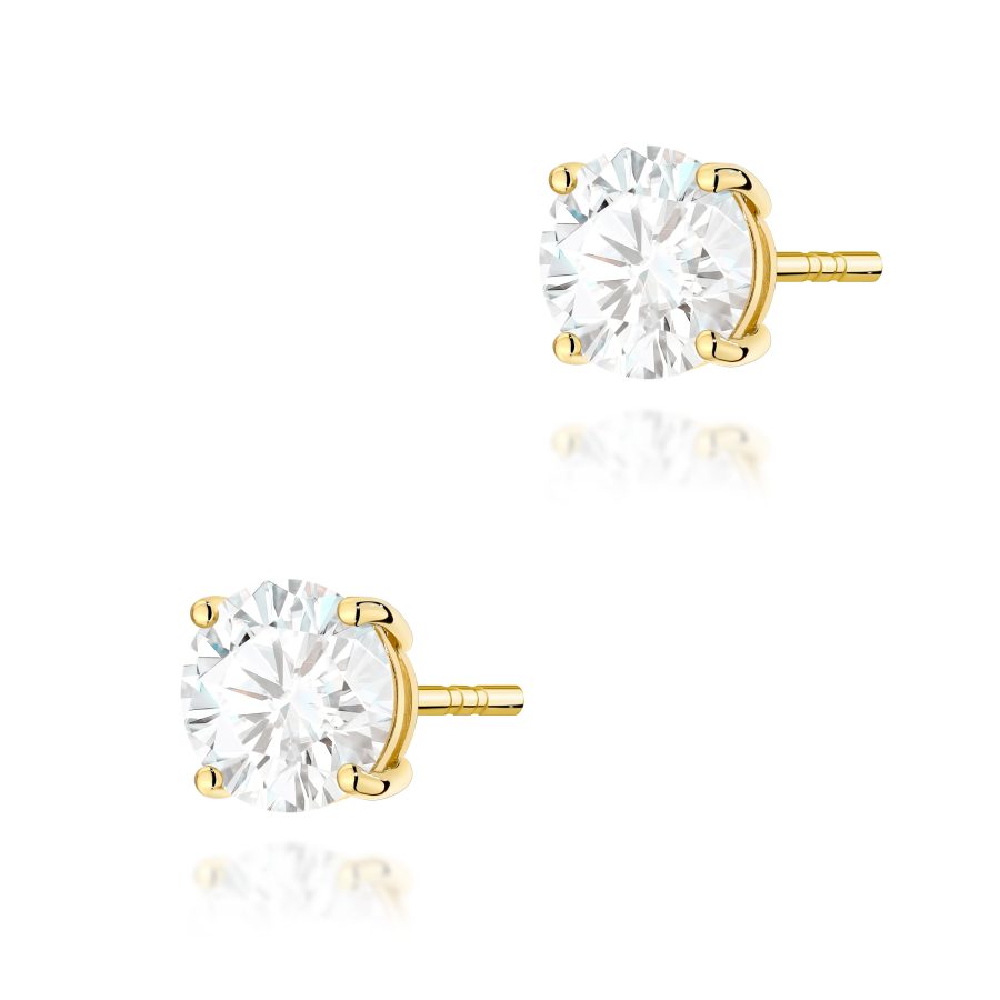 Kolczyki z diamentem 2 x 1,50 ct K0583 – żółte złoto próby 585 – widok produktu 1