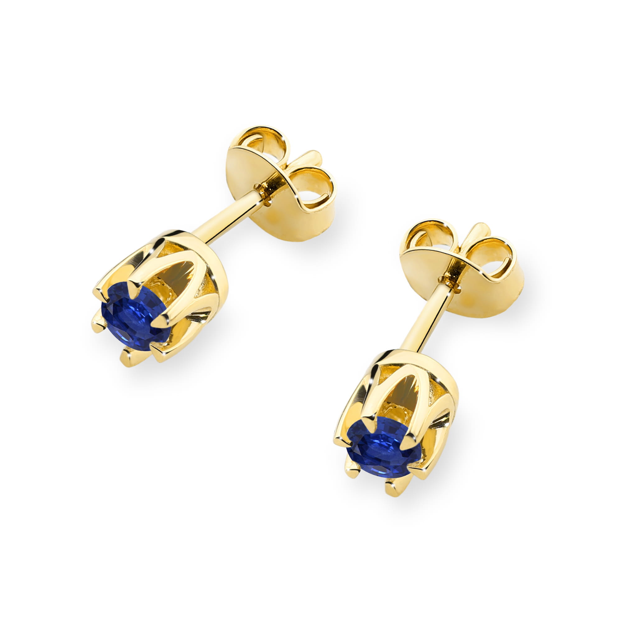 Earrings with sapphire 2 × 0,15 ct – product image 2