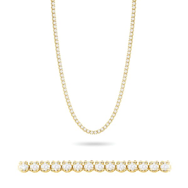 Naszyjnik z diamentami 6,90 ct N0074 – żółte złoto próby 585 – widok produktu 1