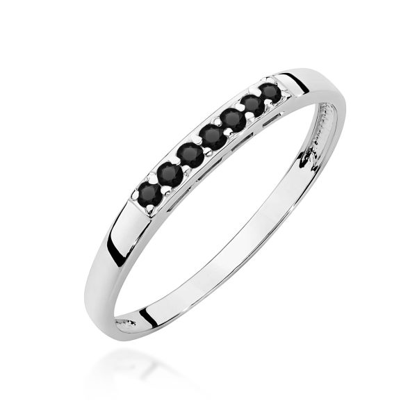 Pierścionek z diamentami 0,102 ct W0619 – białe złoto próby 585 – widok produktu 1