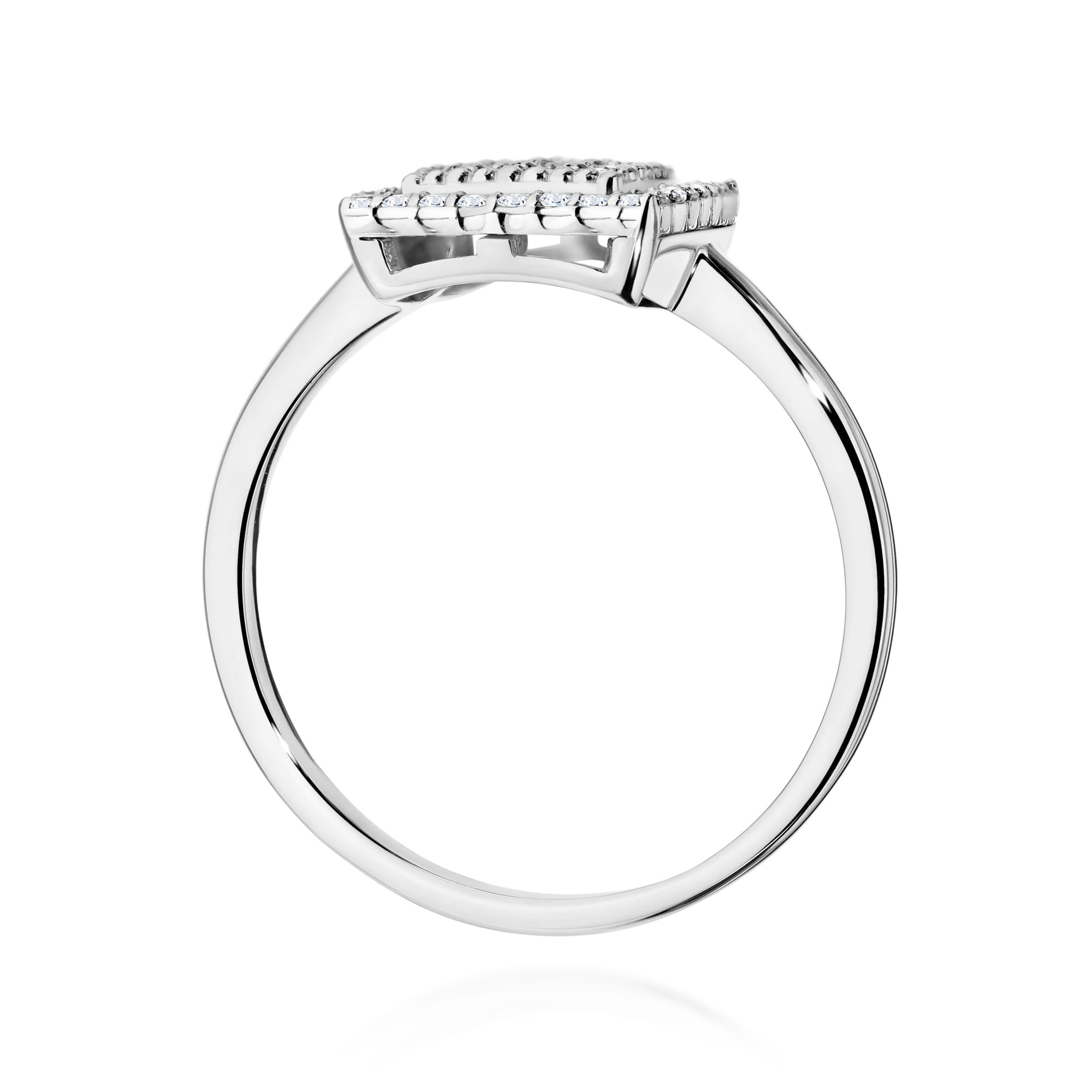 Pierścionek z diamentami 0,27 ct W0574 – białe złoto próby 585 – widok produktu 3