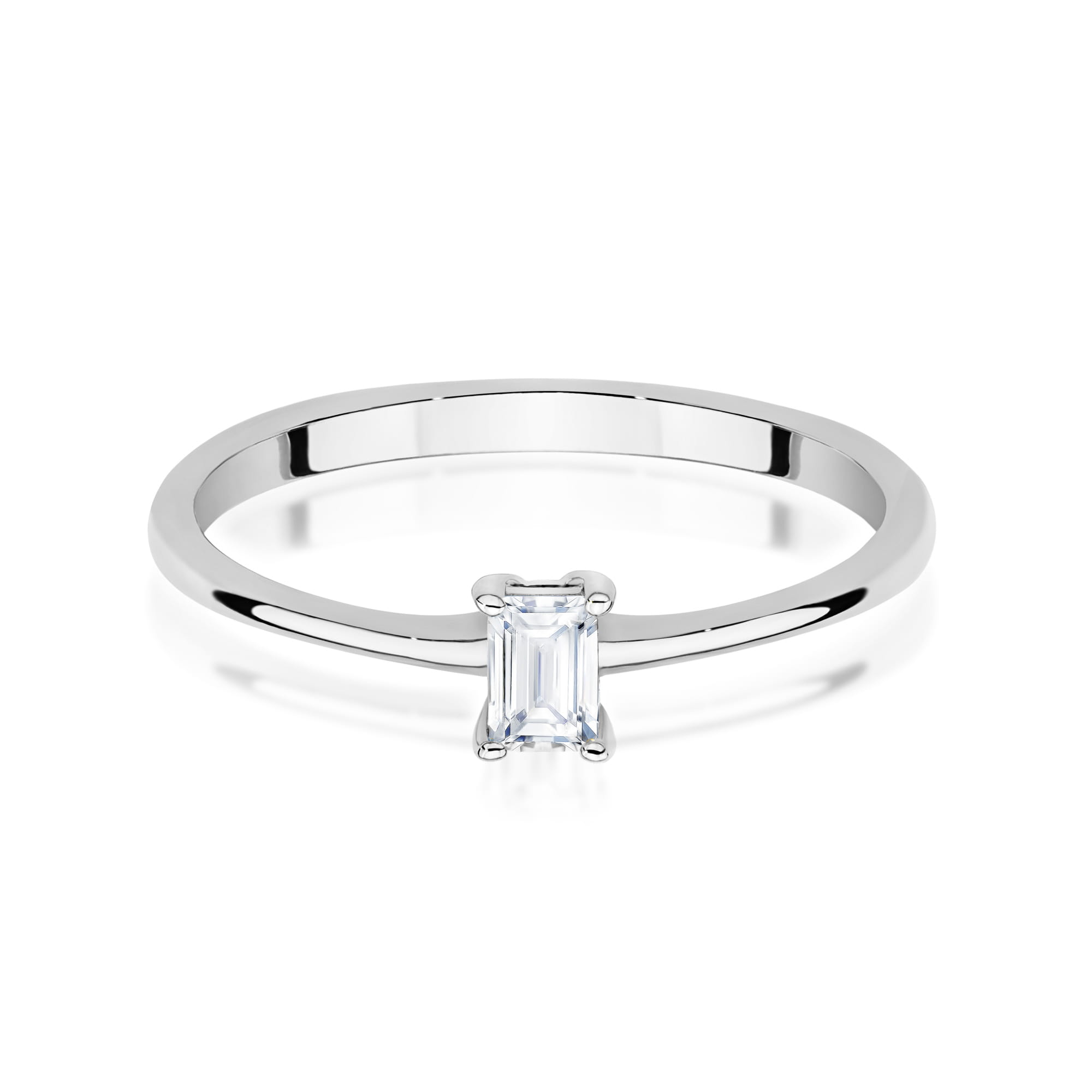 Pierścionek z diamentem 0,15 ct W0592 – białe złoto próby 585 – widok produktu 2