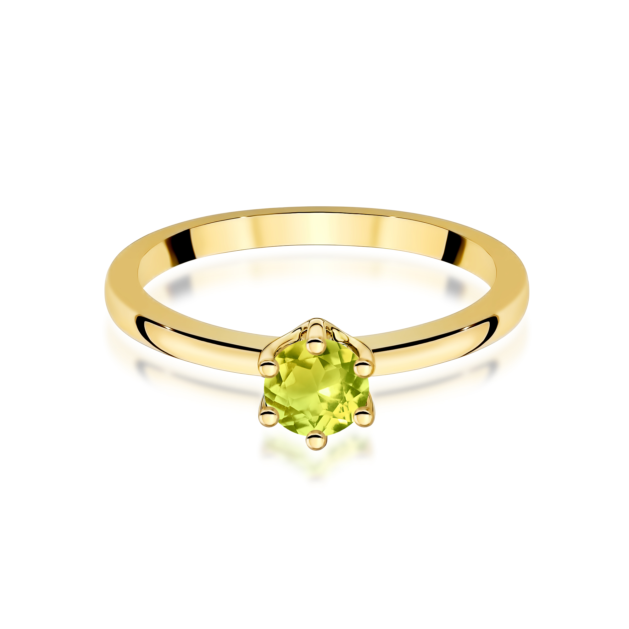 Ring with peridot 0,60 ct in 585 yellow gold – product image 2
