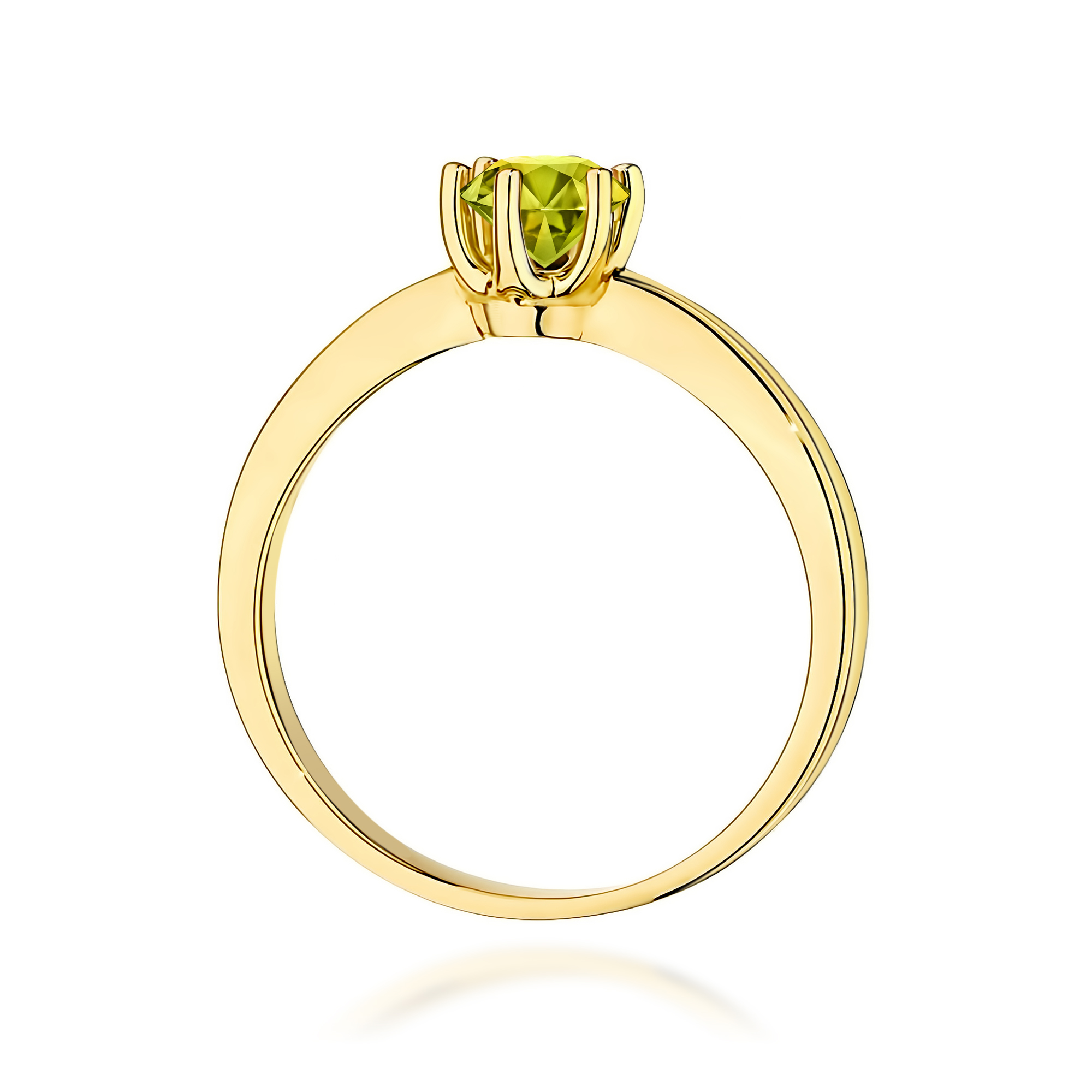 Ring with peridot 0,60 ct in 585 yellow gold – product image 3