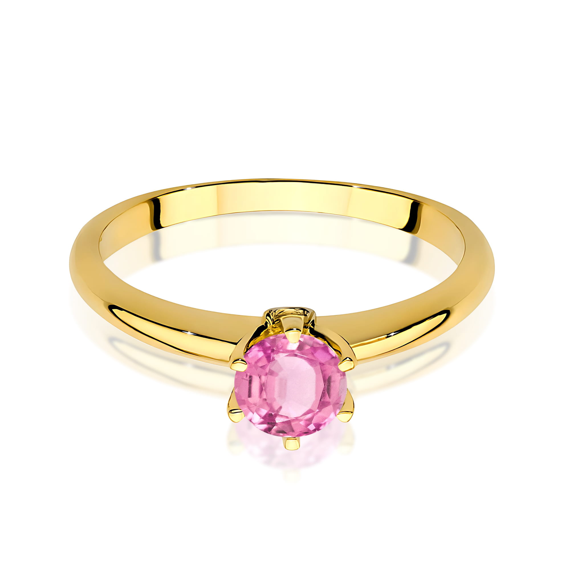 Ring with rose topaz 0,60 ct and diamonds – product image 2