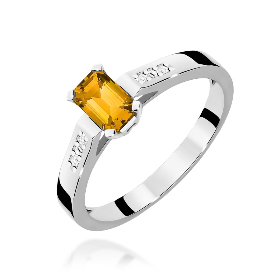 Pierścionek z rubinem 0,80 ct W0078 – białe złoto próby 585 – widok produktu 1