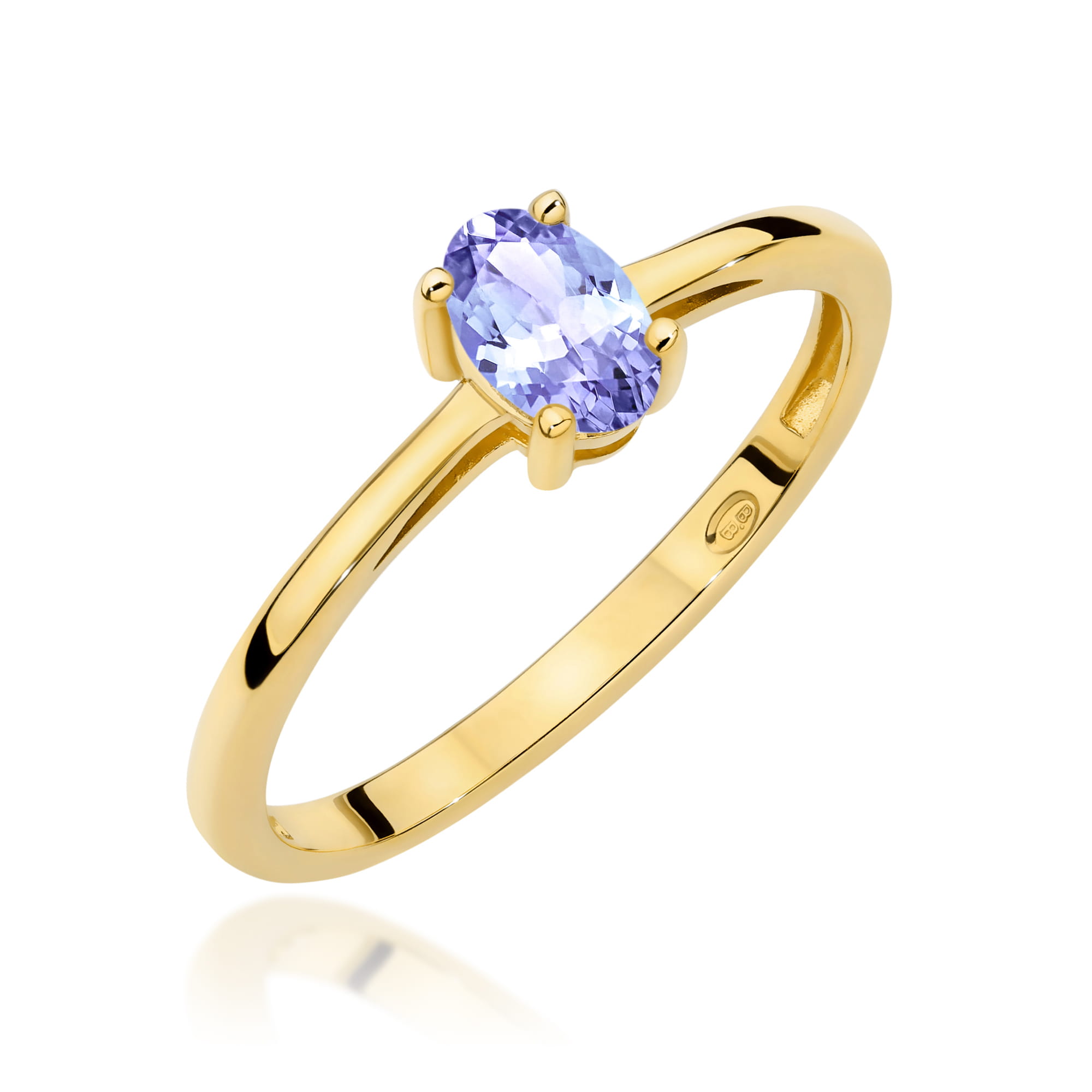 Ring with tanzanite 0,40 ct in 585 yellow gold – product image 1