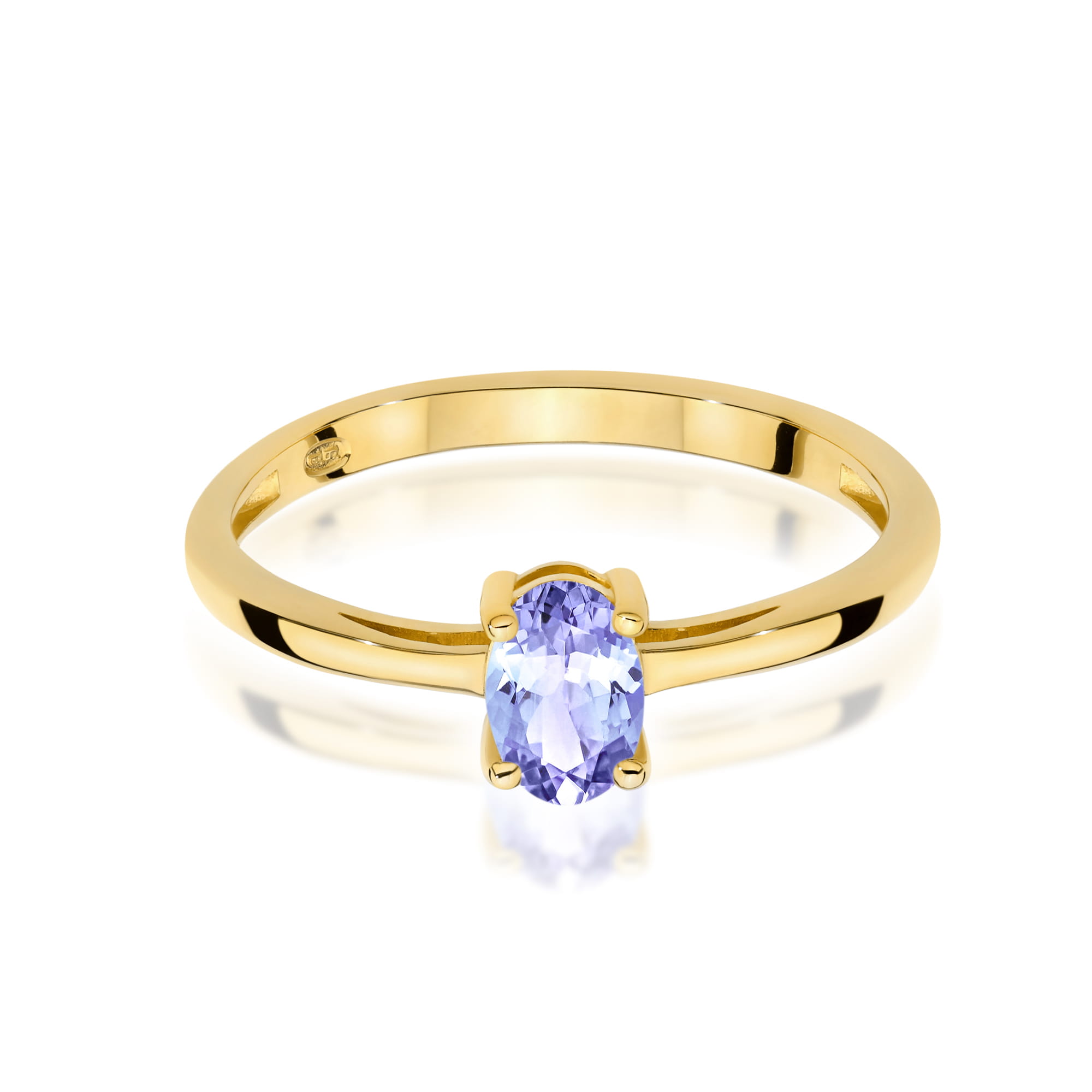 Ring with tanzanite 0,40 ct in 585 yellow gold – product image 2