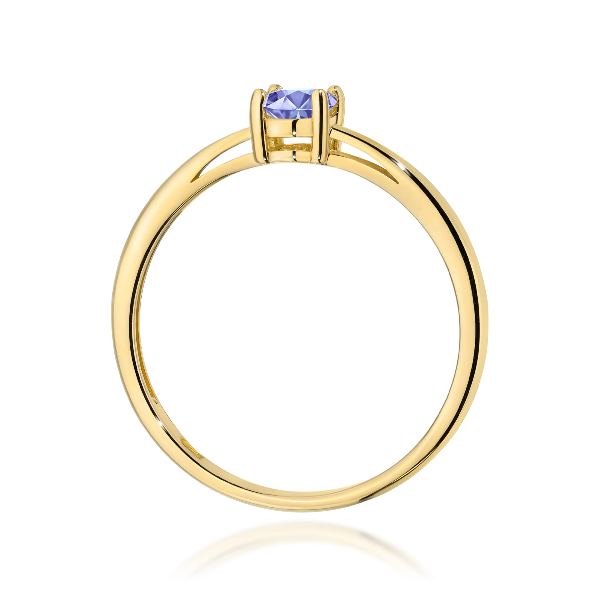 Ring with tanzanite 0,40 ct in 585 yellow gold – product image 3