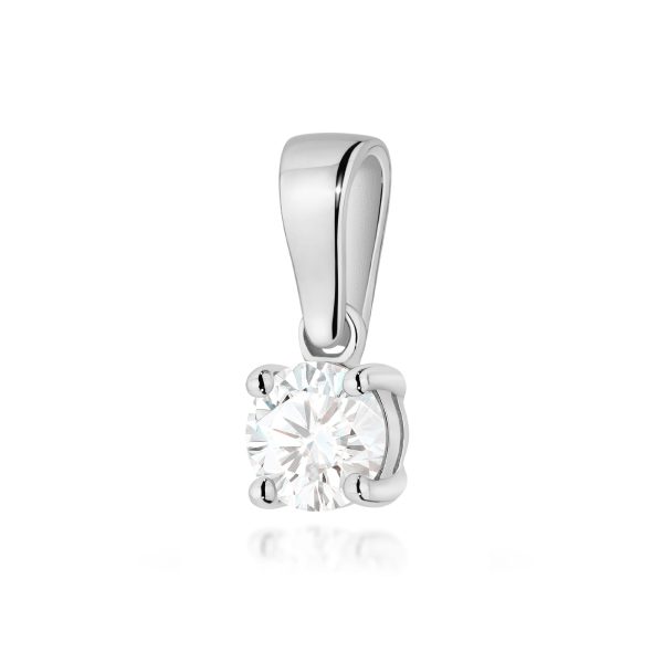 Zawieszka z diamentem 0,40 ct Z0576 – białe złoto próby 585 – widok produktu 1