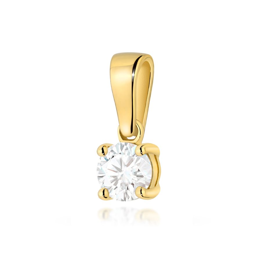 Zawieszka z diamentem 0,40 ct Z0576 – żółte złoto próby 585 – widok produktu 1