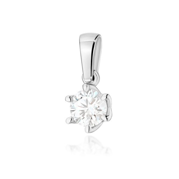 Zawieszka z diamentem 0,50 ct Z0575 – białe złoto próby 585 – widok produktu 1