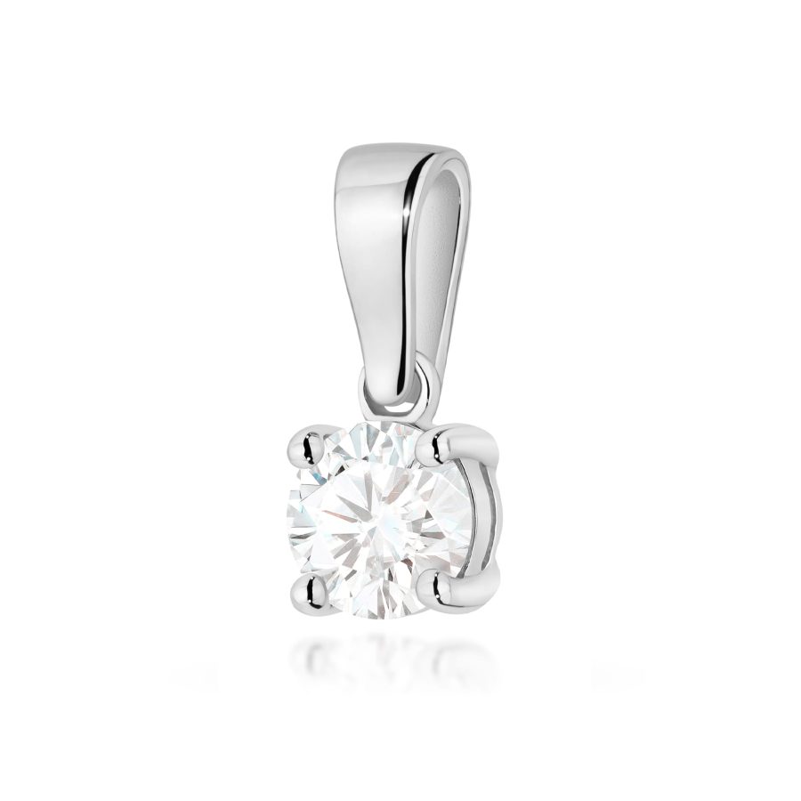 Zawieszka z diamentem 0,50 ct Z0576 – białe złoto próby 585 – widok produktu 1
