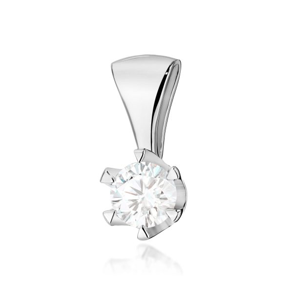 Zawieszka z diamentem 0,70 ct Z0220 – białe złoto próby 585 – widok produktu 1