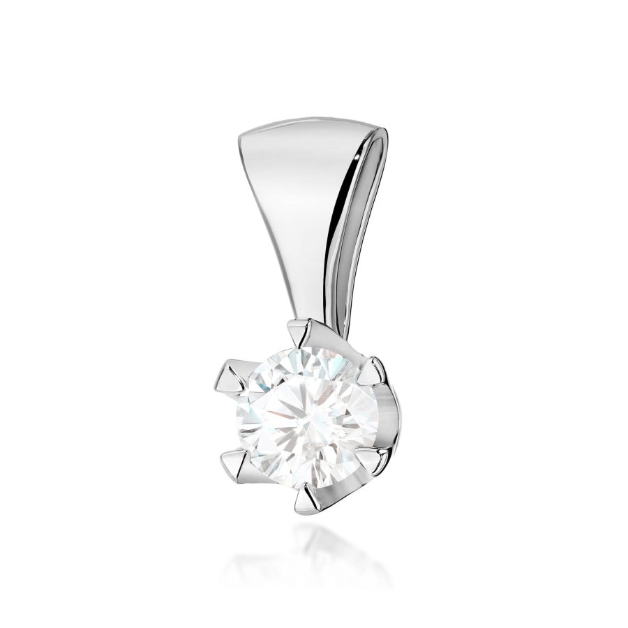 Zawieszka z diamentem 0,70 ct Z0220 – białe złoto próby 585 – widok produktu 1