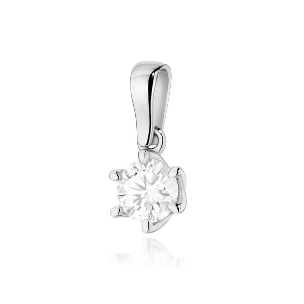 Zawieszka z diamentem 0,70 ct Z0575 – białe złoto próby 585 – widok produktu 1