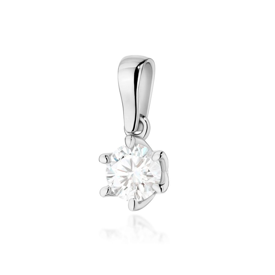 Zawieszka z diamentem 0,70 ct Z0575 – białe złoto próby 585 – widok produktu 1