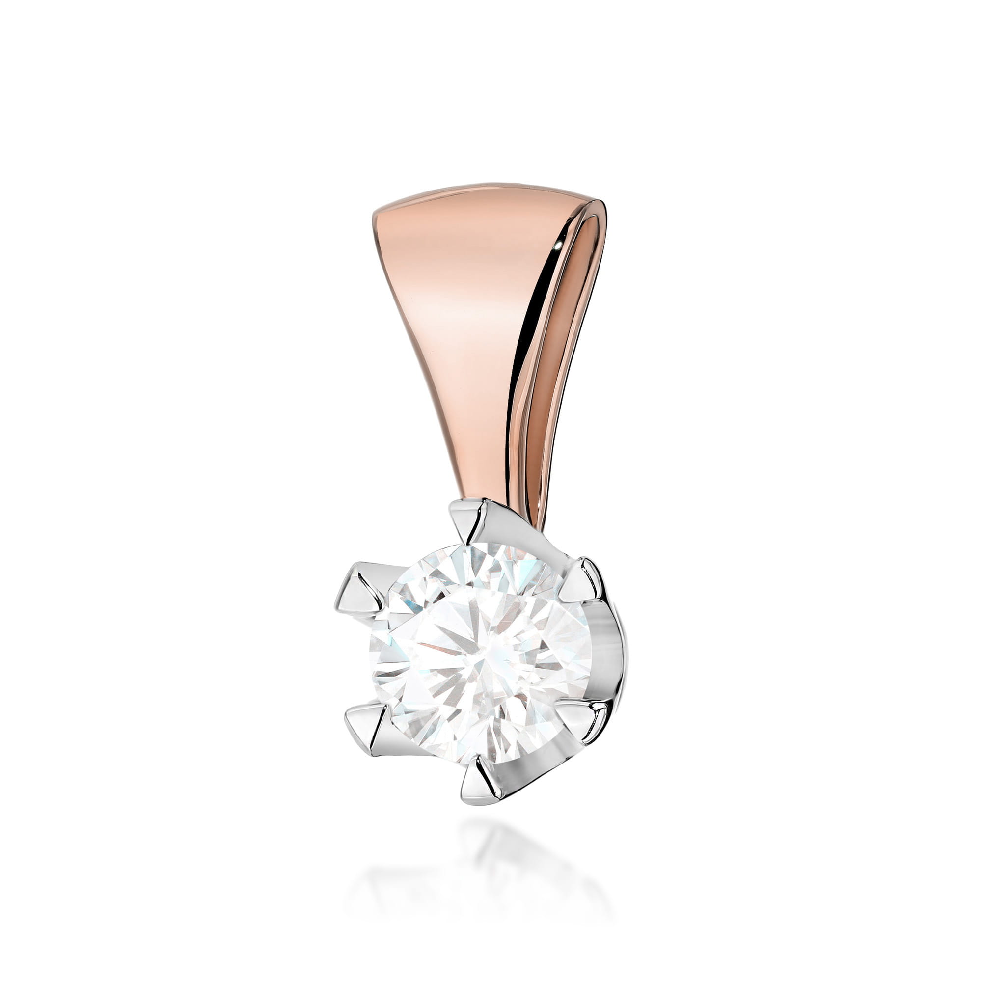 Zawieszka z diamentem 0,70 ct Z0220 – różowe złoto próby 585 – widok produktu 1