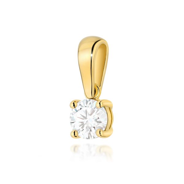 Zawieszka z diamentem 0,70 ct Z0576 – żółte złoto próby 585 – widok produktu 1