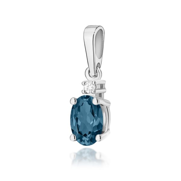 Zawieszka z diamentem 0,0145 ct Z0001 – białe złoto próby 585 – widok produktu 1