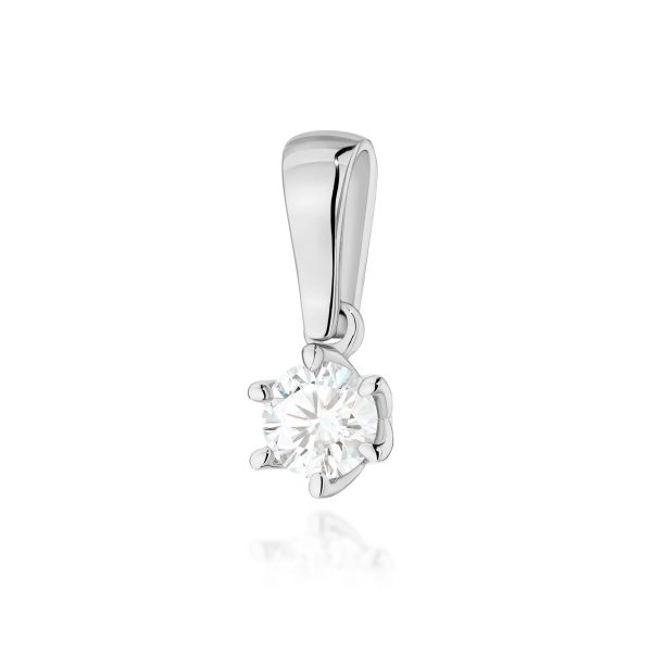 Zawieszka z diamentem 0,30 ct Z0575 – białe złoto próby 585 – widok produktu 1