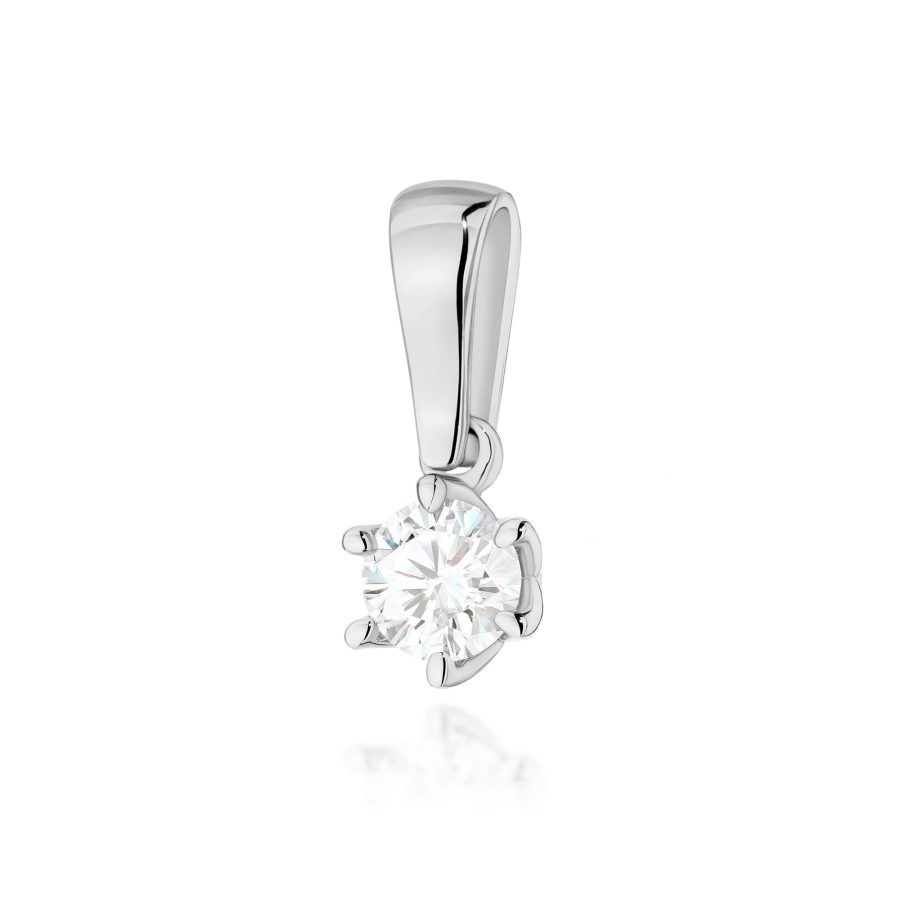 Zawieszka z diamentem 0,30 ct Z0575 – białe złoto próby 585 – widok produktu 1