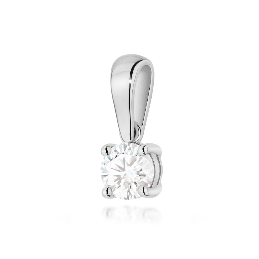 Zawieszka z diamentem 0,30 ct Z0576 – białe złoto próby 585 – widok produktu 1