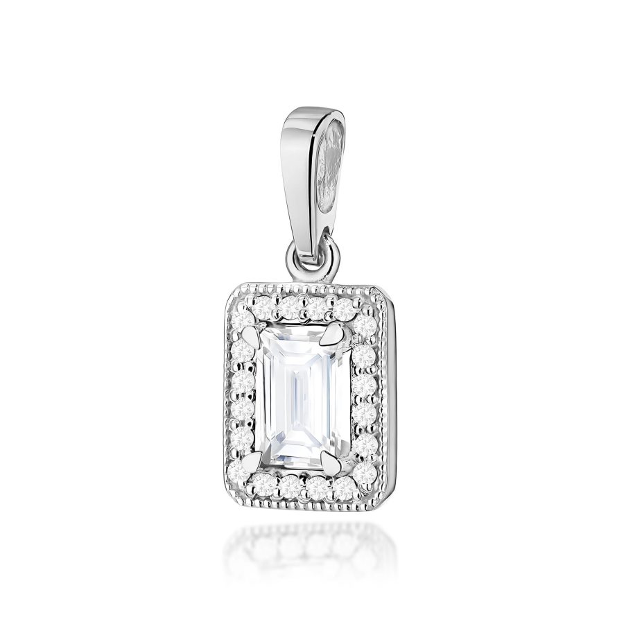 Zawieszka z kamieniem diament laboratoryjny 0,60 ct Z0422 – białe złoto próby 585 – widok produktu 1