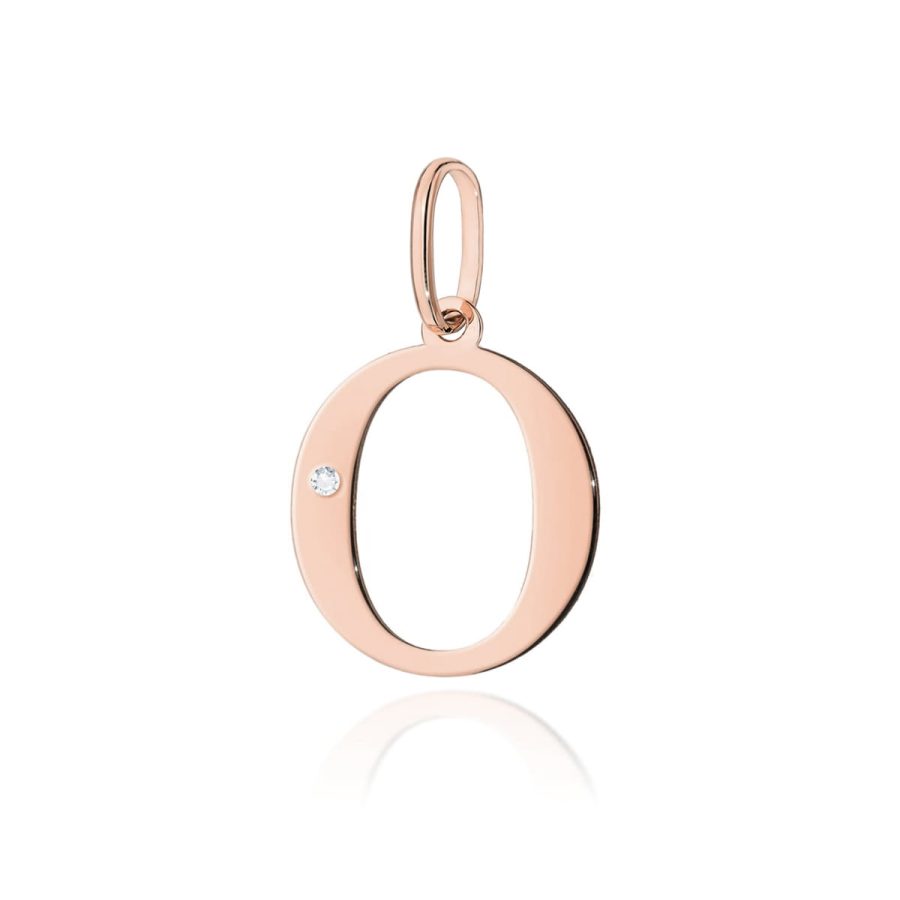 Zawieszka z diamentem 0,005 ct Z0069 – różowe złoto próby 585 – widok produktu 1