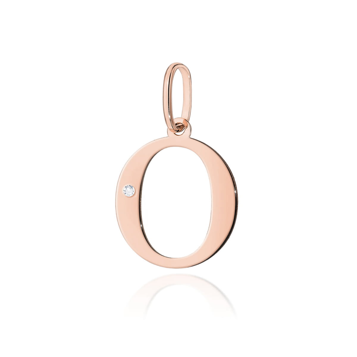 Zawieszka z diamentem 0,005 ct Z0069 – różowe złoto próby 585 – widok produktu 1