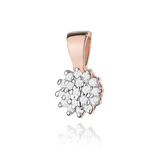 Zawieszka z diamentami 0,095 ct Z0401 – różowe złoto próby 585 – widok produktu 1