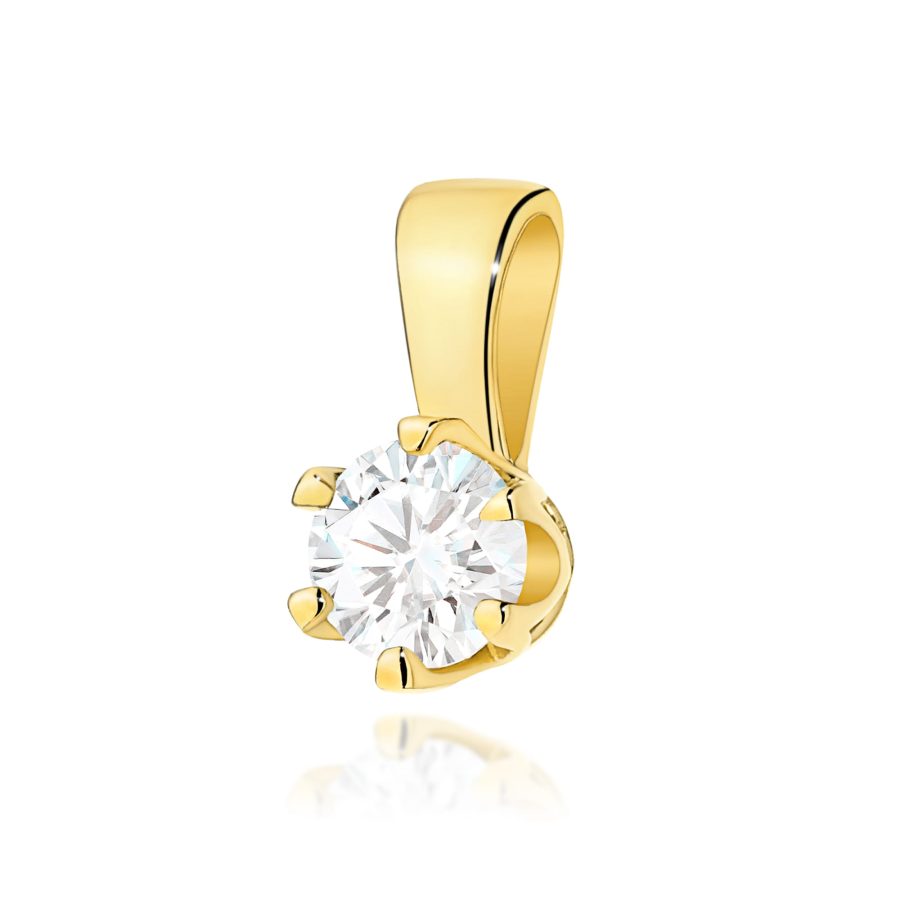 Zawieszka z diamentem 0,30 ct Z0220 – żółte złoto próby 585 – widok produktu 1