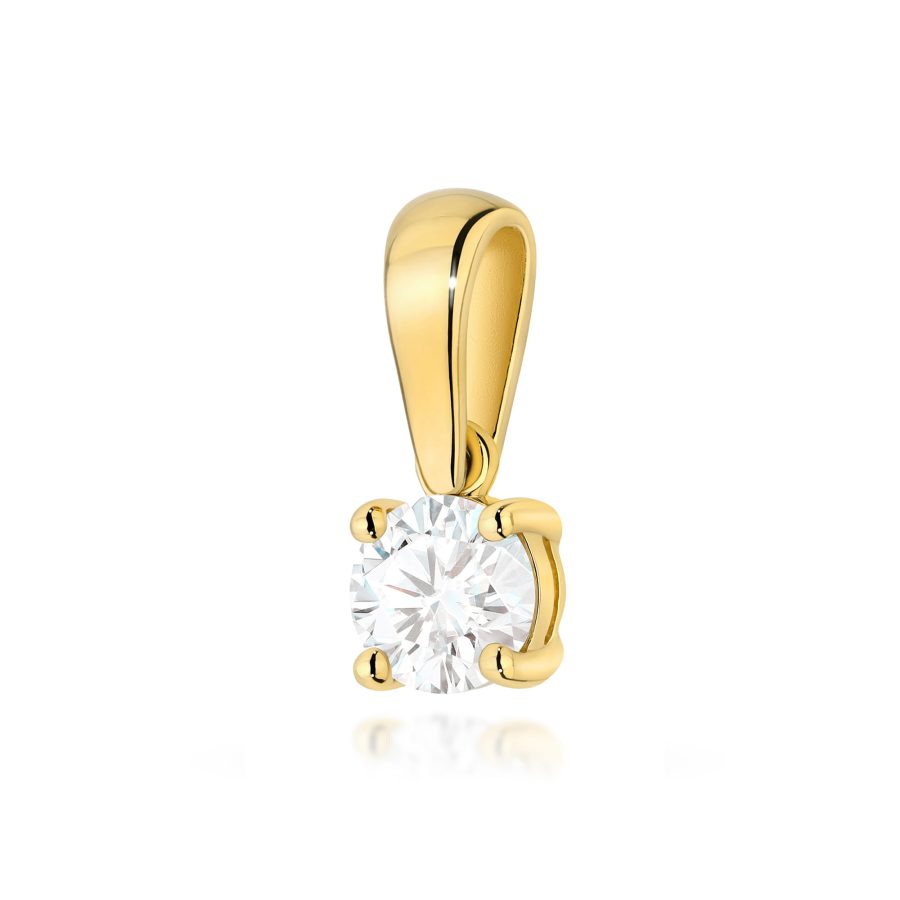 Zawieszka z diamentem 0,30 ct Z0576 – żółte złoto próby 585 – widok produktu 1
