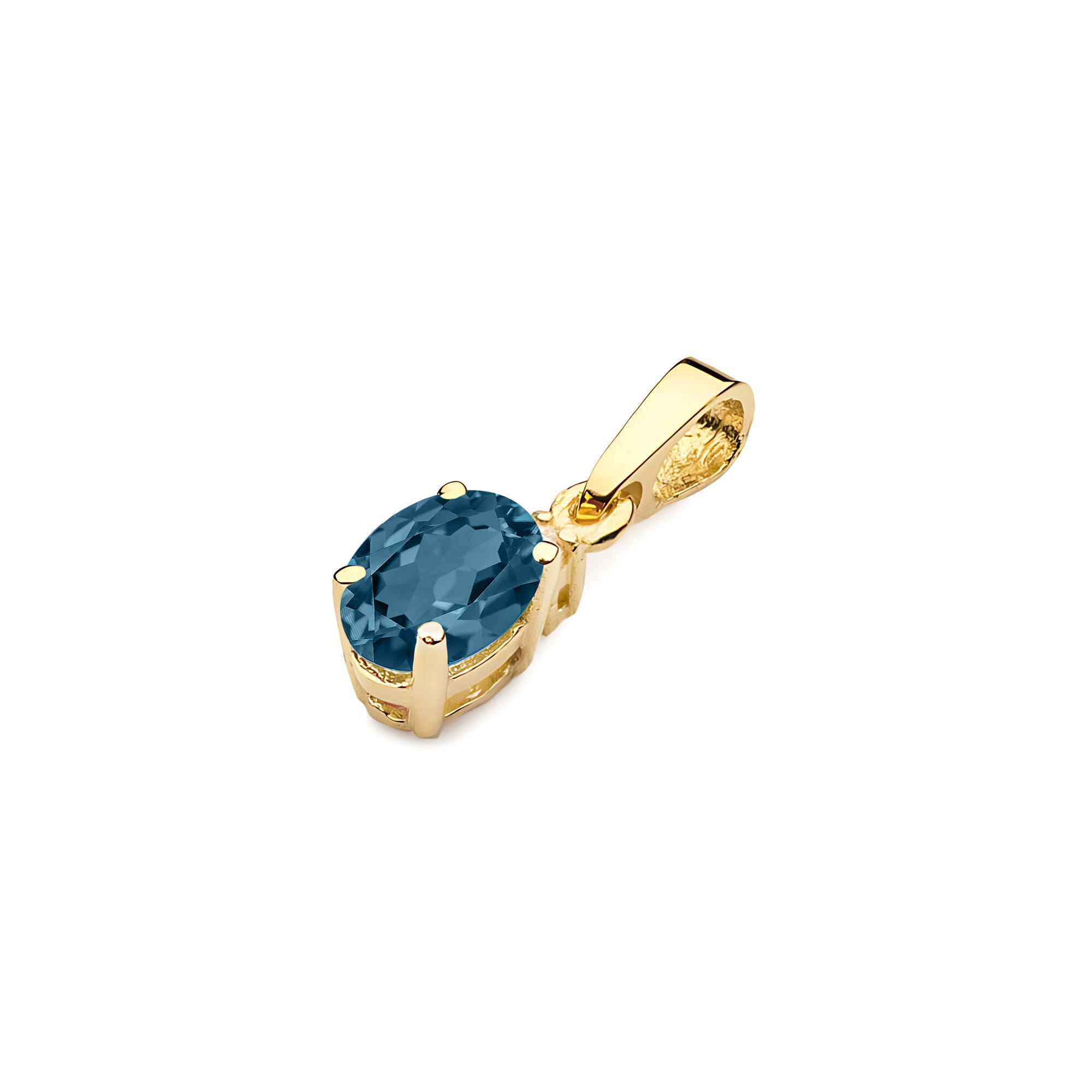Zawieszka z kamieniem topaz london blue 0,50 ct Z0001 – żółte złoto próby 585 – widok produktu 2